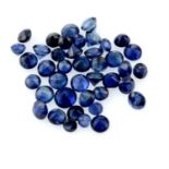 Selection of circular shape sapphires, weighing 10.11ct