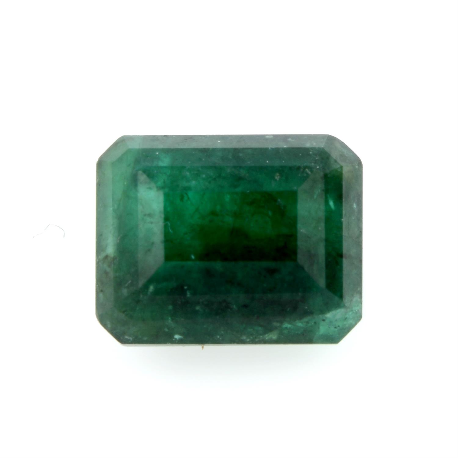 A rectangular shape emerald, weighing 2.79ct