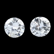 Pair of brilliant cut diamonds weighing 0.58ct