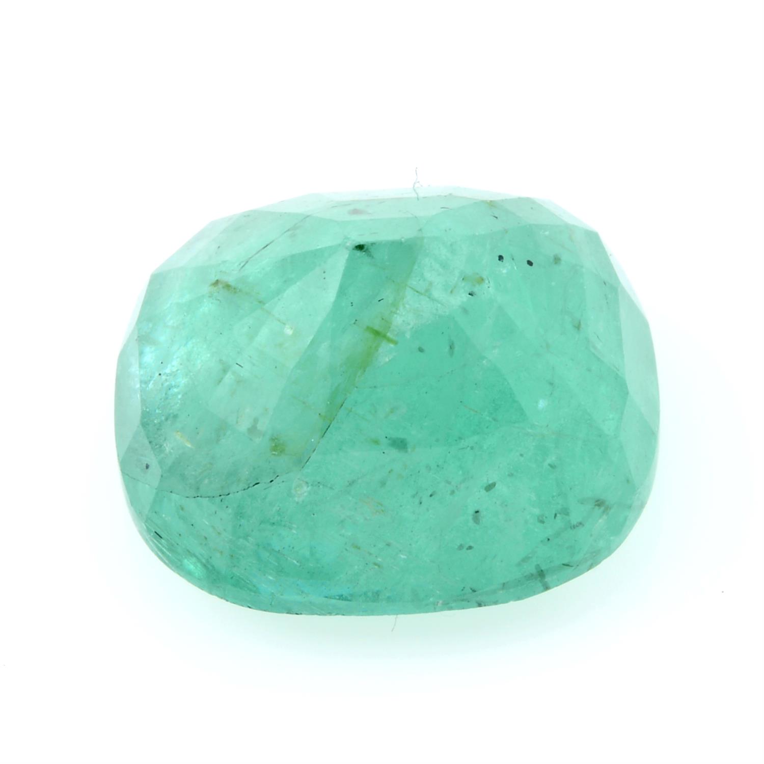 A cushion cut emerald, weighing 7.44ct - Image 2 of 2