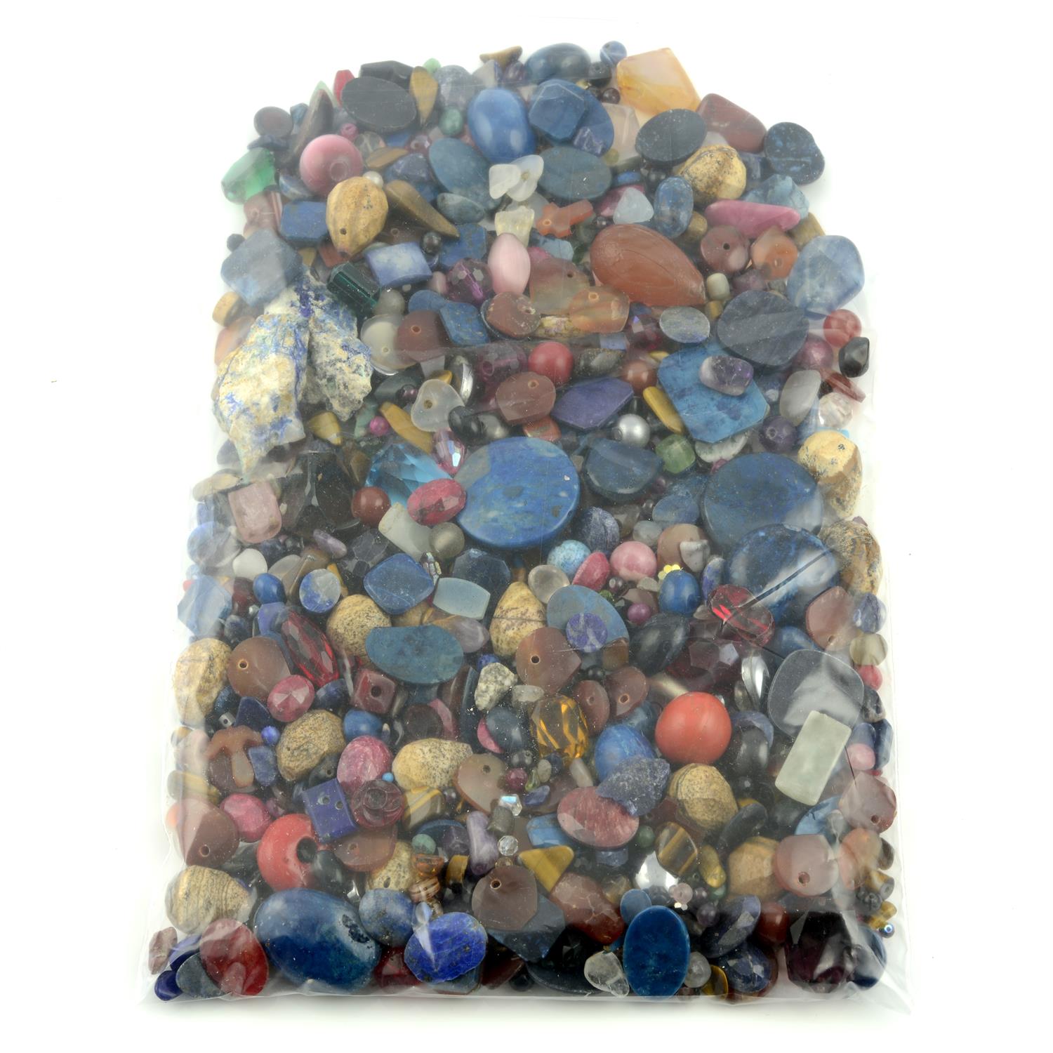 Selection of gemstones, weighing 536grams. To include hematites, quartzes, lapis lazuli and other - Image 2 of 2