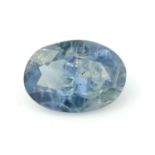 An oval shape sapphire, weighing 3.35ct