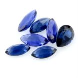 Nineteen vari-shape sapphires, weighing 7.4ct