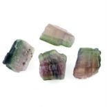 Thirteen rough watermelon tourmalines, weighing 365ct