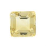 A square shape citrine, weighing 49.68ct