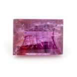 A rectangular shape ruby, weighing 3.74ct