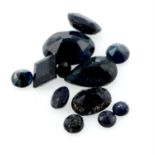 Selection of vari-shape sapphires, weighing 18.5grams