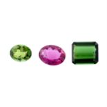 Selection of vari-shape tourmalines, weighing 20.34ct