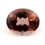 An oval shape tourmaline, weighing 3.93ct