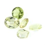 Ten vari-shape chrysoberyls, weighing 3.89ct