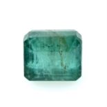 A rectangular shape emerald, weighing 4.91ct