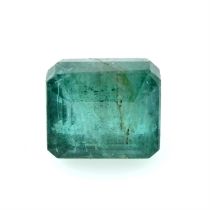 A rectangular shape emerald, weighing 4.91ct