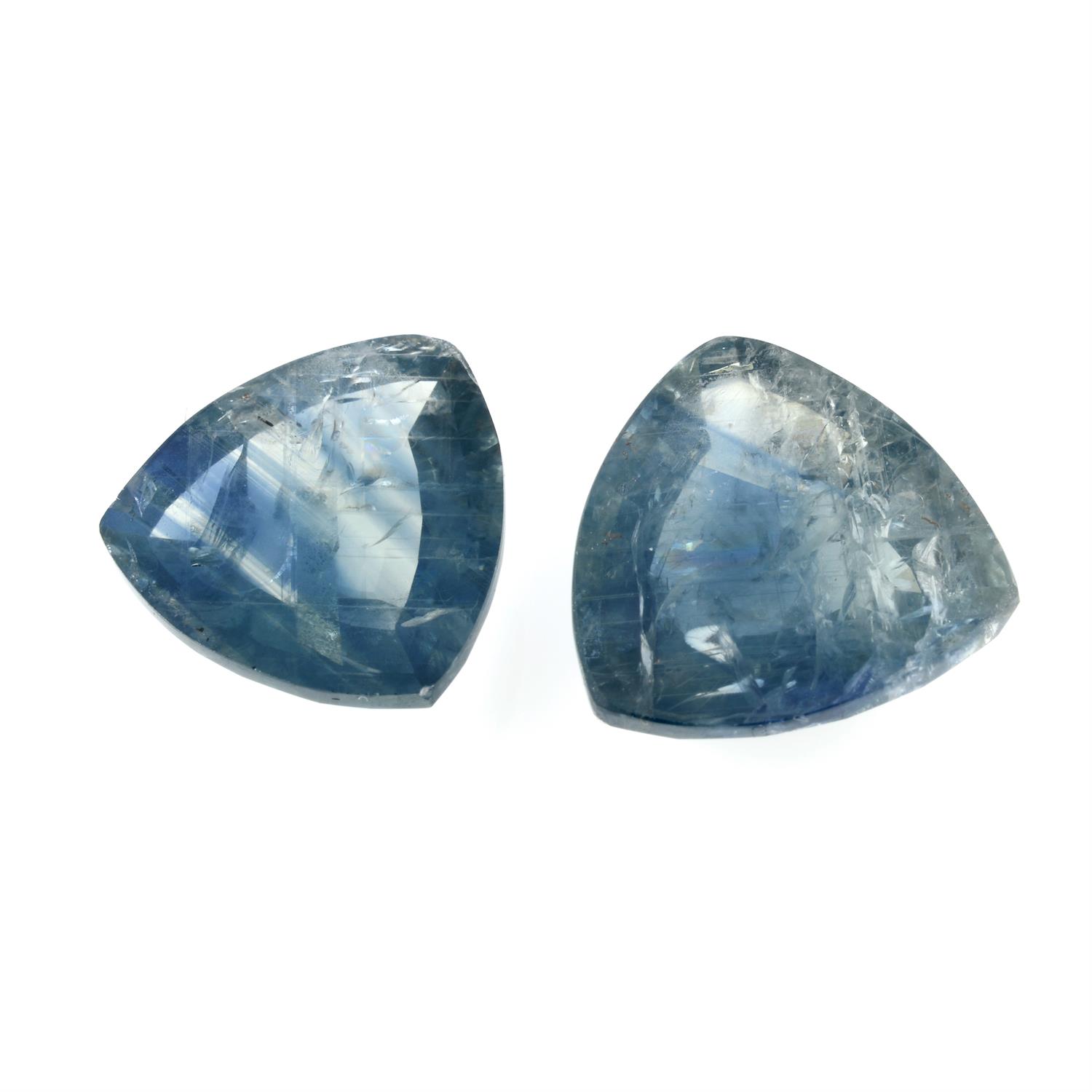 Pair of fancy shape sapphires, weighing 20.32ct - Image 2 of 2