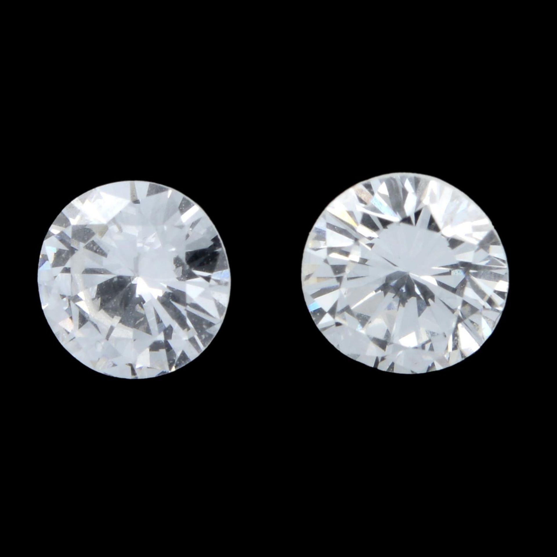 Pair of brilliant cut diamonds weighing 0.69ct