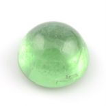 A circular shape tsavorite cabochon, weighing 4.96ct