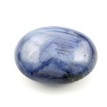 An oval shape star sapphire cabochon, weighing 37.14ct