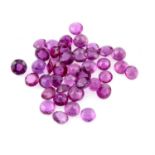 Selection of vari-shape rubies, weighing 28.82ct