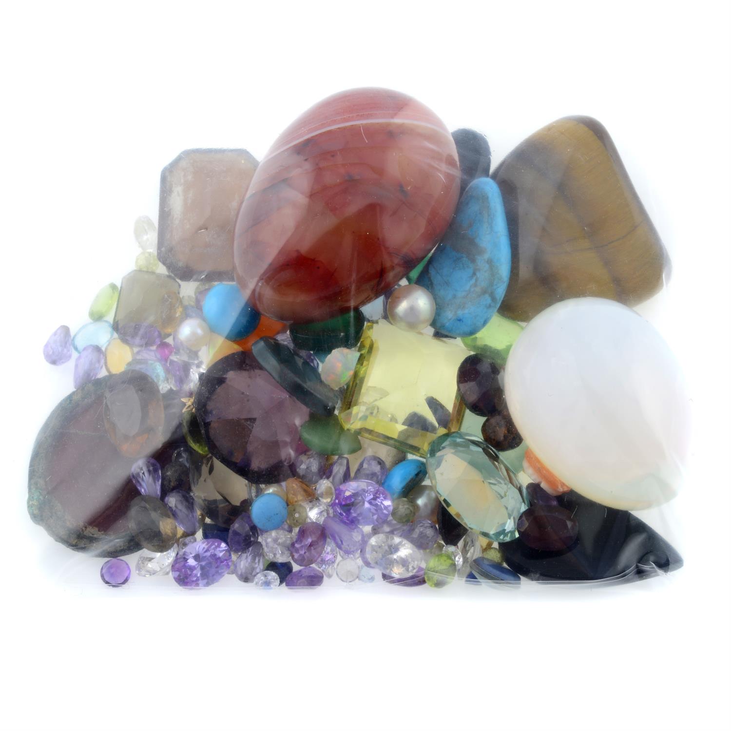 Selection of gemstones, weighing 198grams. To include quartz, fluorite, peridots and other gemstones - Image 2 of 2