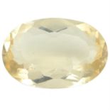 An oval shape scapolite, weighing 20.56ct