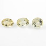 Six vari-shape heliodors weighing 18.3ct