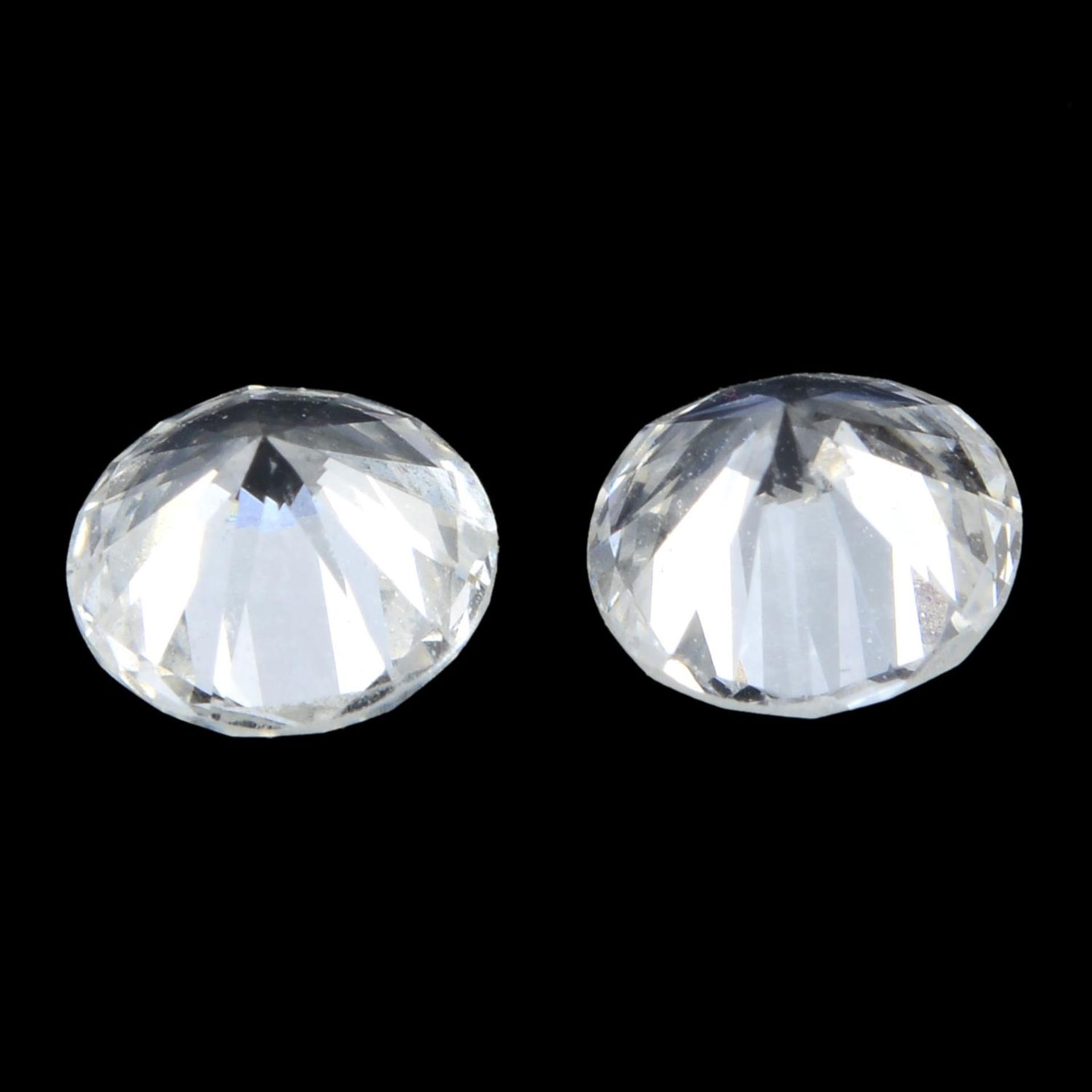 Pair of brilliant cut diamonds weighing 0.56ct - Image 2 of 2