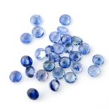 Selection of circular shape sapphires, weighing 20ct