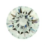 A circular shape synthetic moissanite weighing 11.70ct