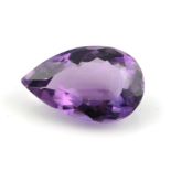 A pear shape amethyst, weighing 15.24ct