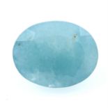 An oval shape grandidierite, weighing 13.99ct