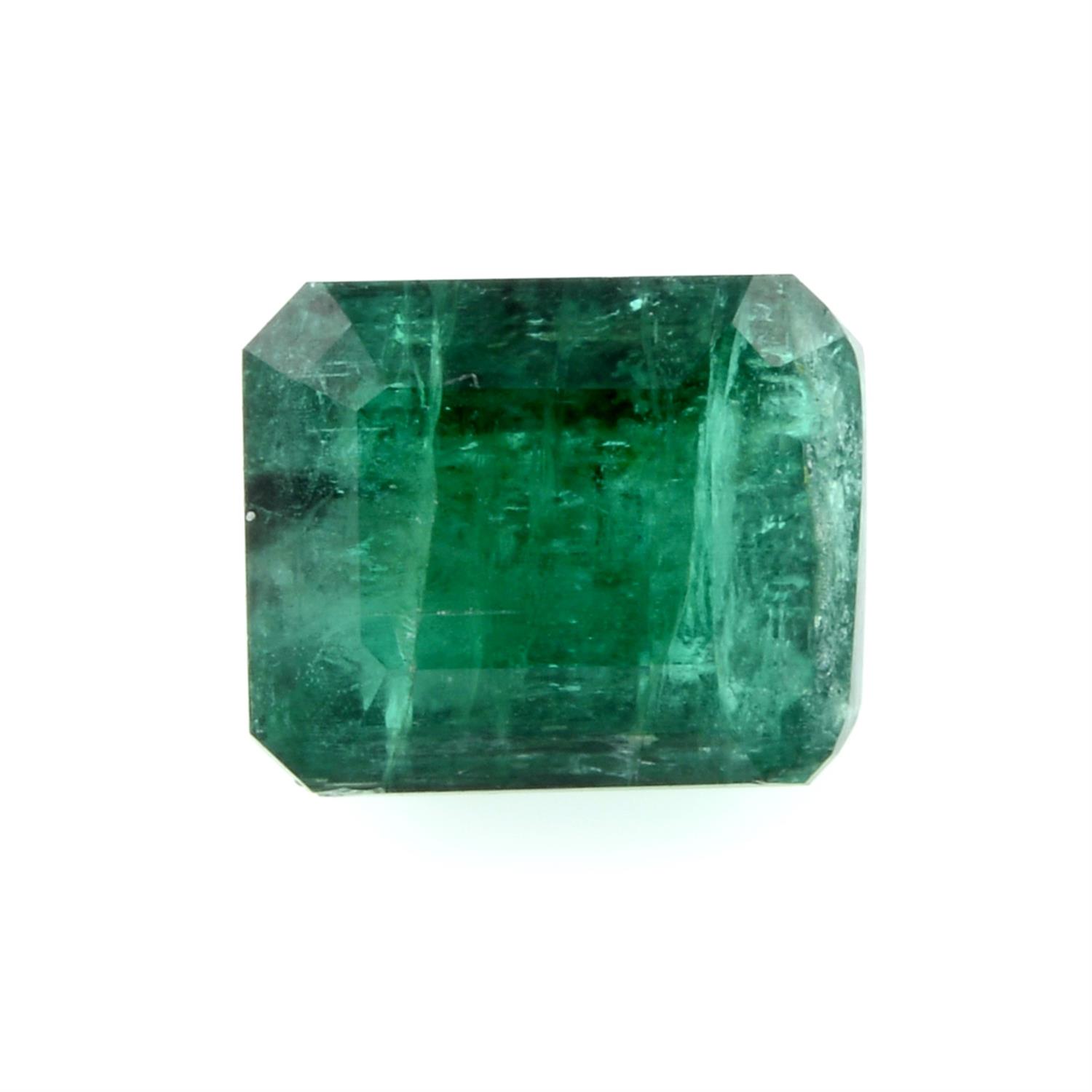 A rectangular shape emerald, weighing 1.13ct