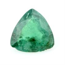 A triangular shape emerald, weighing 0.80ct