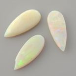Seventeen pear shape opal cabochons, weighing 24.02ct