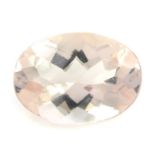 An oval shape morganite, weghing 10.53ct