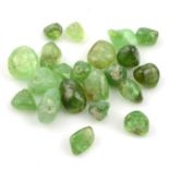 Selection of tsavorite pebbles, weighing 240ct