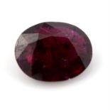 An oval shape ruby, weighing 1.97ct