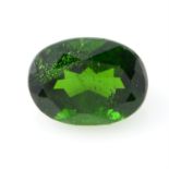 An oval shape diopside, weighing 1.45ct
