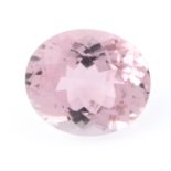 An oval shape tourmaline, weighing 7.75ct