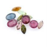 Selection of vari-shape tourmalines, weighing 29.53ct