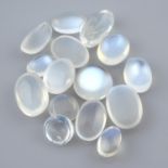 Selection of vari-shape moonstone cabochons, weighing 181.4ct