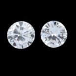 Pair of brilliant cut diamonds weighing 0.53ct