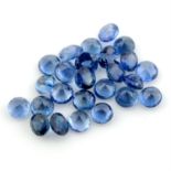 Selection of circular shape sapphires, weighing 20ct