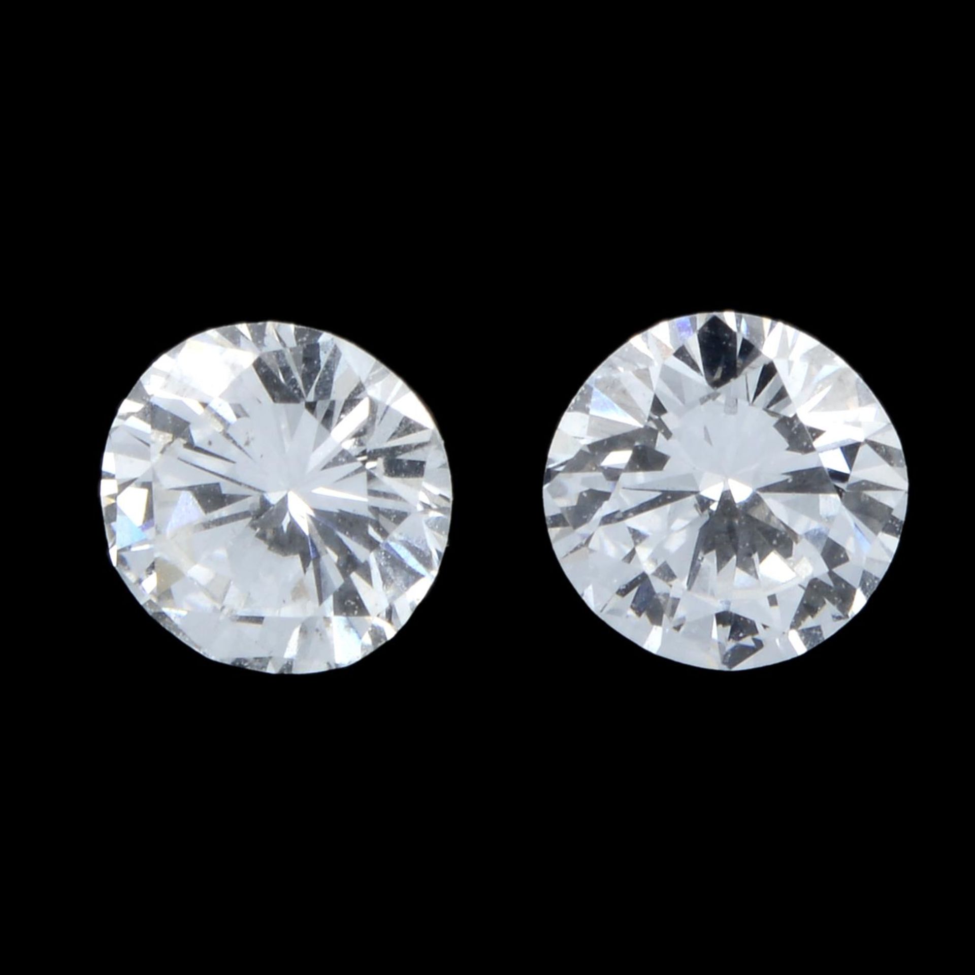 Pair of brilliant cut diamonds weighing 0.51ct