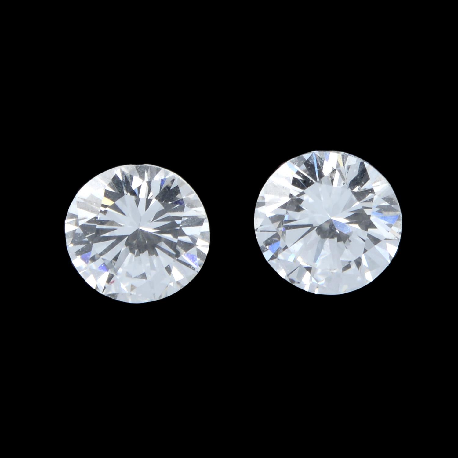 Pair of brilliant cut diamonds weighing 0.45ct