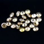 Selection of circular shape 'brown' diamonds, weighing 1ct