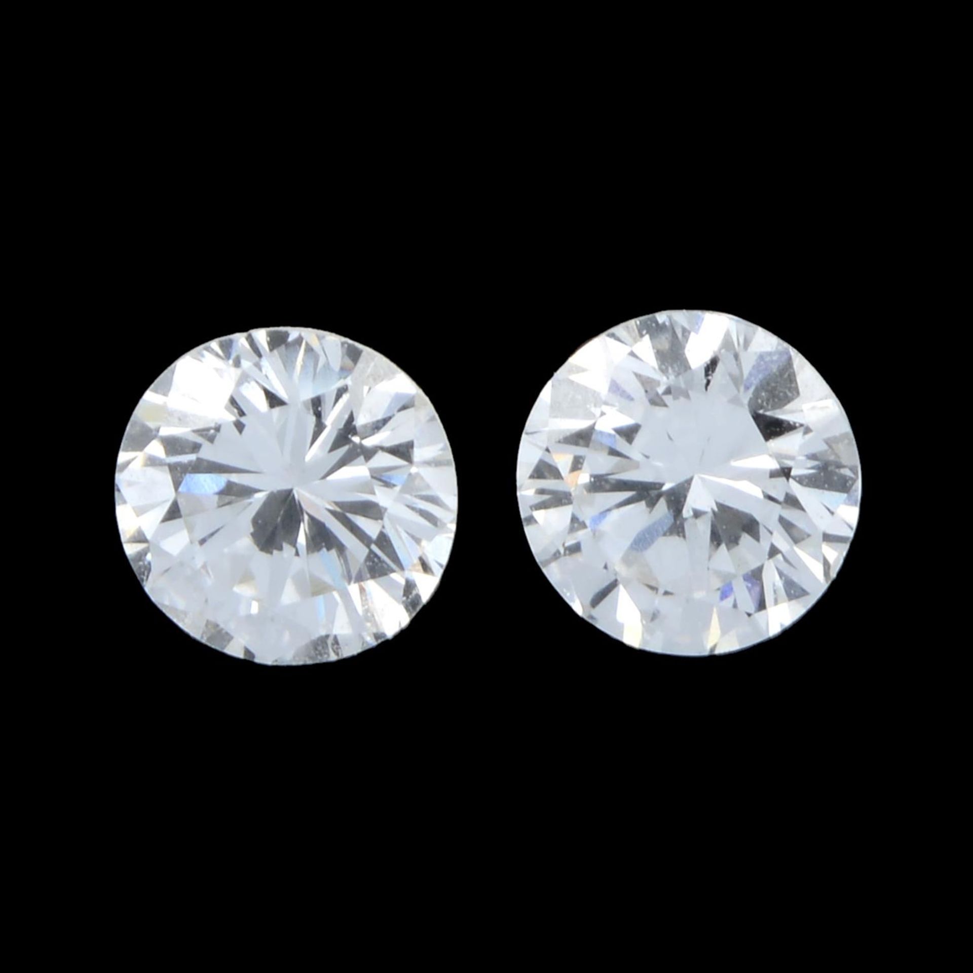 Pair of brilliant cut diamonds weighing 0.48ct