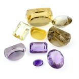 Selection of gemstones, weighing 760ct. To include quartz, citrines, topazes and other gemstones.