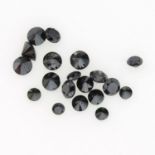 Selection of black gems, weighing 3.15ct