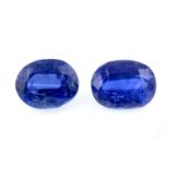 Two oval shape kyanites, weighing 6.11ct