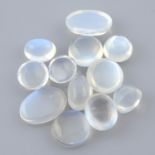 Selection of vari-shape moonstone cabochons, weighing 181.4ct