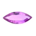 A marquise shape sapphire, weighing 2.01ct